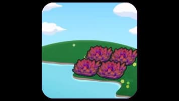 Hydrated red tall grass