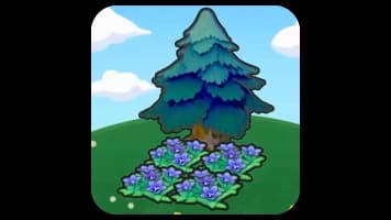 Tree-shaded graceful flower bed