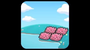 Hydrated pink tall grass