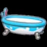 Bouncy blue bathtub