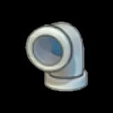 Iron pipe (downward curve)