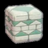 Patterned aged-stone wall