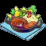 Vibrant hamburger steak